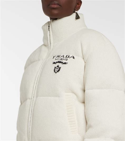 prada wool and cashmere-blend padded jacket|Single.